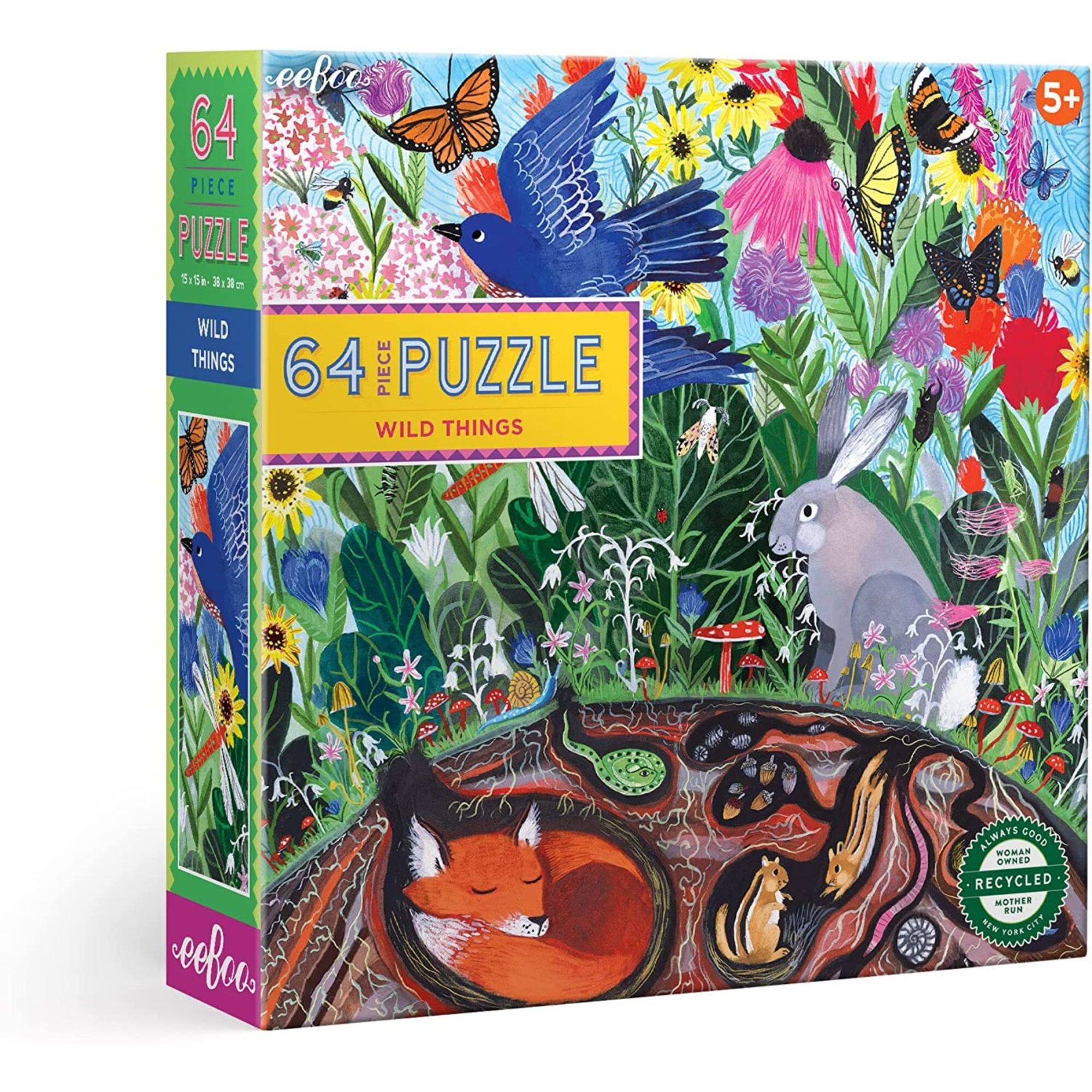 eeBoo Wild Things 64 Piece Jigsaw Puzzle